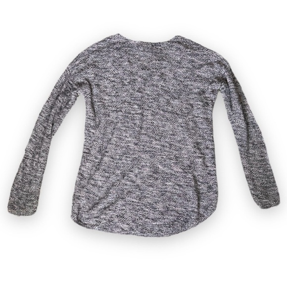 H&M Pink Black Marled Sweater Space Dye V-neck Long Sleeve Pullover Size Medium - Picture 2 of 11